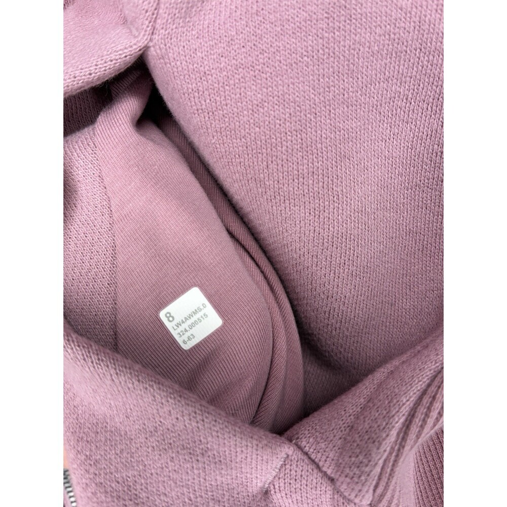 Lululemon Scuba Hoodie *Light Cotton Fleece Pink Taupe Size 8 - Picture 6 of 7